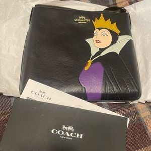 NWT- COACH Disney X Evil Queen - Rowan Leather File Bag RARE Snow White